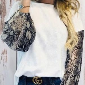 Desert Queen Snake Print Top